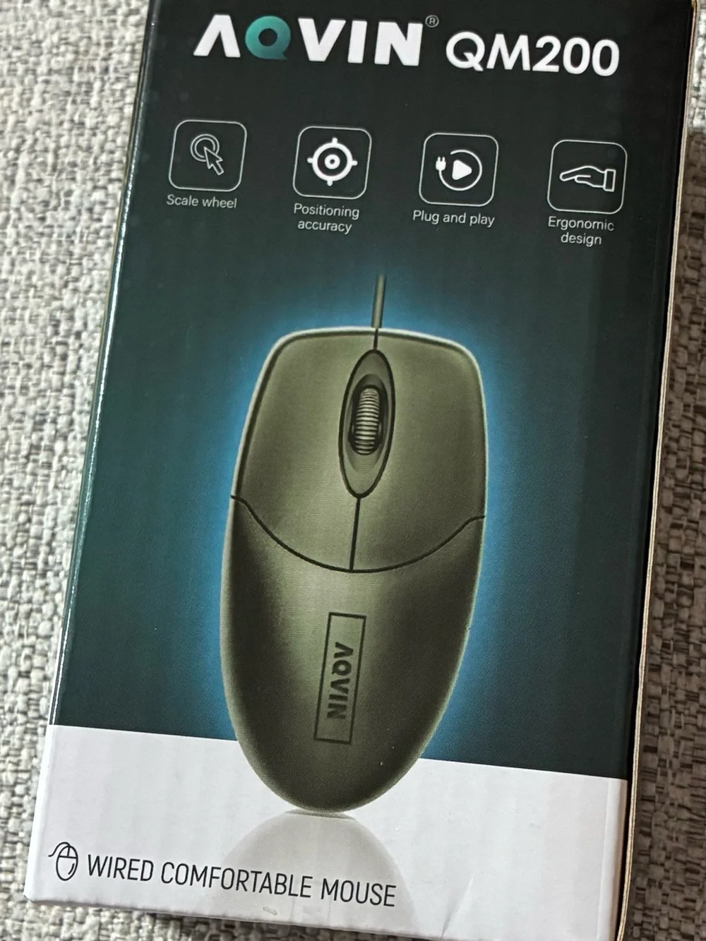 QM200 Wired Mouse - Olive Green